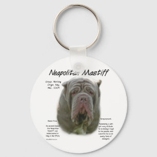 Neapolitan Mastiff (tawny) History Design Keychain