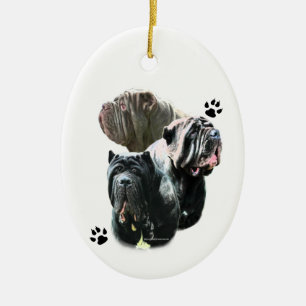 Neapolitan Mastiff Trio Ceramic Ornament