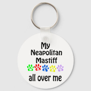 Neapolitan Mastiff Walks Design Keychain