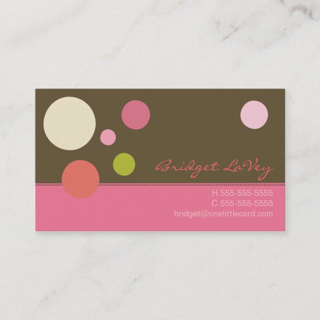 Neapolitan Polka Dots Business Card (Front)