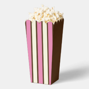Neapolitan Popcorn Box (Brown, Pink & Cream)