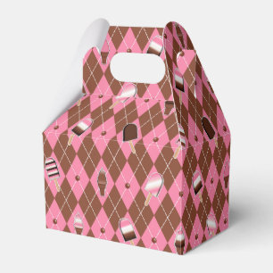 Neapolitan Stickers Argyle-PARTY FAVOR BOX, gable Box