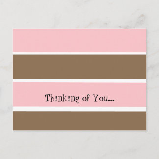 Neapolitan Stripe Thinking of You Postcard