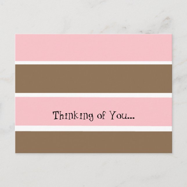 Neapolitan Stripe Thinking of You Postcard (Front)