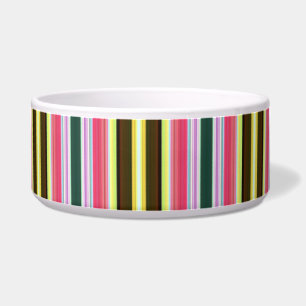 neapolitan stripes cat food bowl