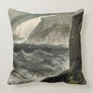 Near Beachy Head, from 'A Voyage Around Great Brit Throw Pillow