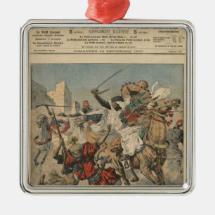 Near Casablanca the goumiers charging Metal Ornament