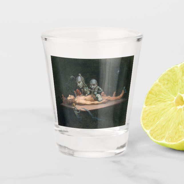 Near Death Experience Seeing Evil Demonic Spirits Shot Glass (Front)