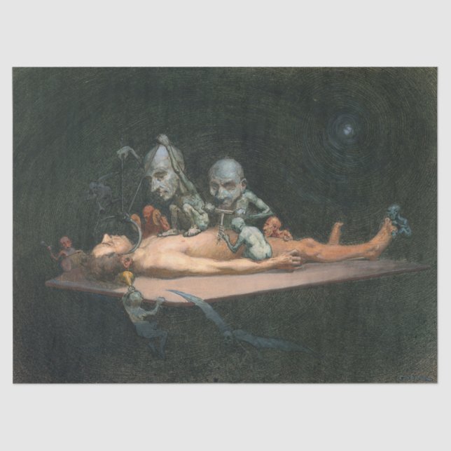 Near Death Experience Seeing Evil Demonic Spirits Tissue Paper (Front)
