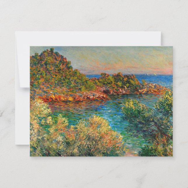 Near Monte Carlo, famous painting by Claude Monet, Card (Front)