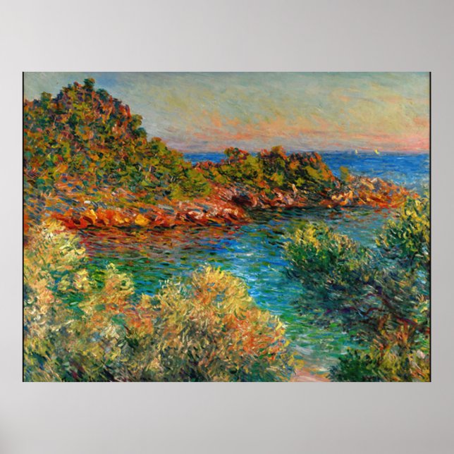 Near Monte Carlo, famous painting by Claude Monet, Poster (Front)