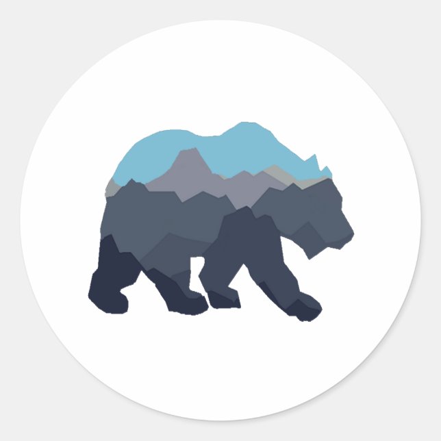 NEAR MOUNTAIN LAKES CLASSIC ROUND STICKER (Front)