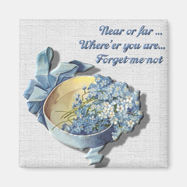 Near or Far Forget Me Not Magnet (Front)