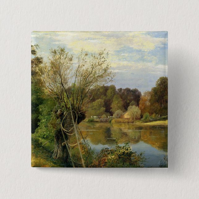 Near the Aumuhle, c.1830 2 Inch Square Button (Front)