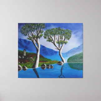 Near the DMZ Korea River Lookout Tower Canvas Print