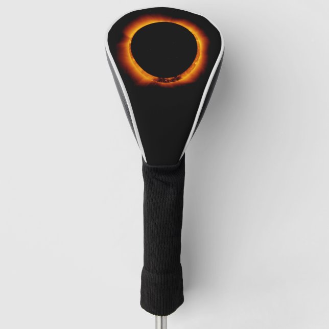 Near Total Solar Eclipse Golf Head Cover (Front)