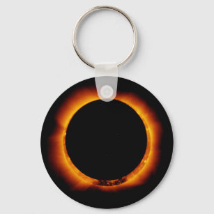 Near Total Solar Eclipse Keychain