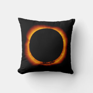 Near Total Solar Eclipse Throw Pillow