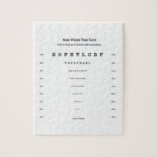 Near Vision Test Card Visual Acuity Exam Jigsaw Puzzle