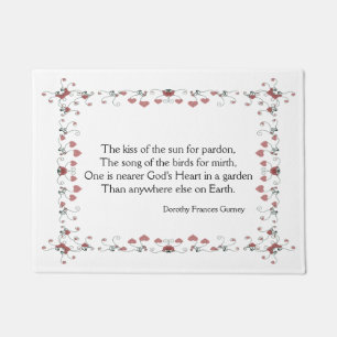 Nearer God's Heart Garden Quote Doormat