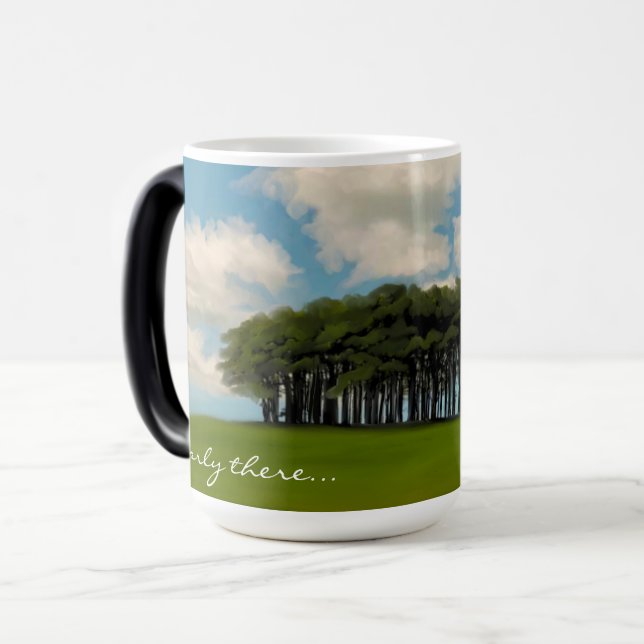Nearly there trees Cornish drive landmark Magic Mug (Front Left)