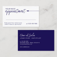 Neat Arrow Dark Blue Minimal Next Appointment