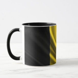 Neat Belgian Flag Covered Ceramic Mug