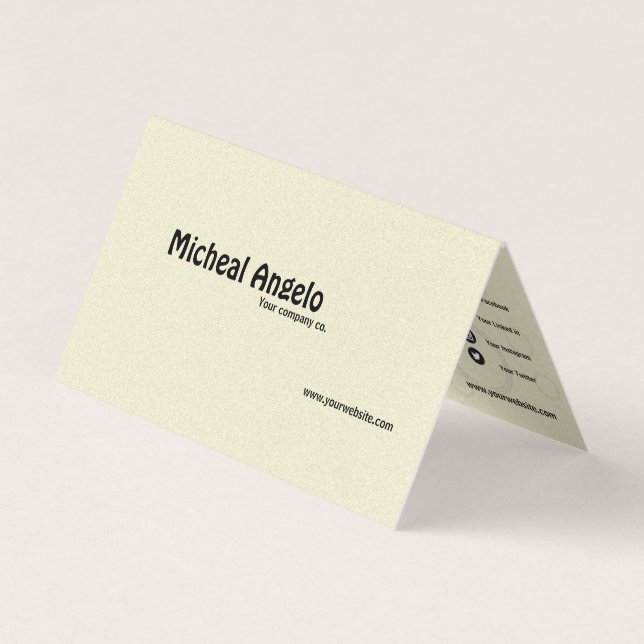 Neat folded business cards (Front)