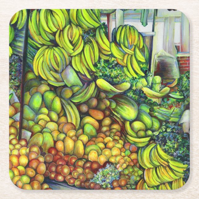 Neat, Sweet and in the Side Pocket, Mexico Square Paper Coaster (Front)