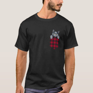 Nebelung Cat In Pocket Peeking Kitten Lover Mom Da T-Shirt