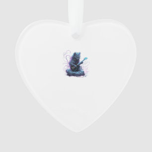 Nebelung Cat Playing Electric Guitar Rock T-Shirt Ornament