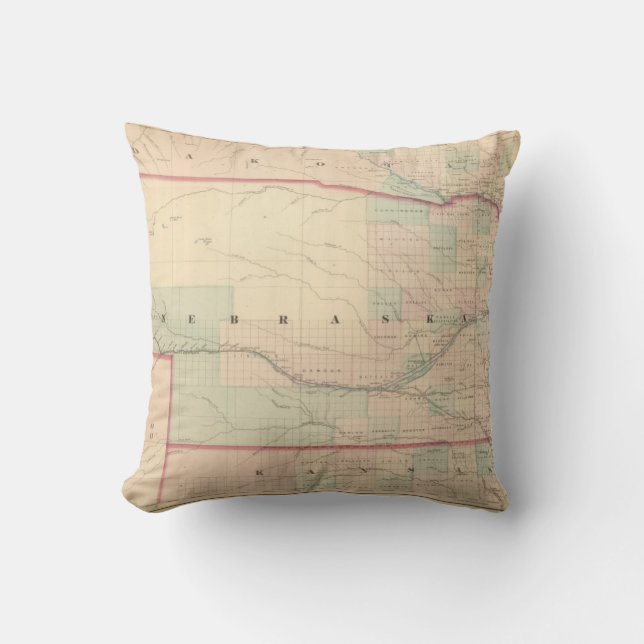 Nebraska 2 throw pillow (Front)