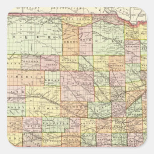 Nebraska 4 square sticker