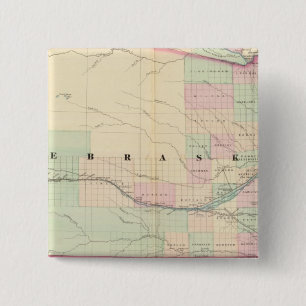 Nebraska 6 2 inch square button