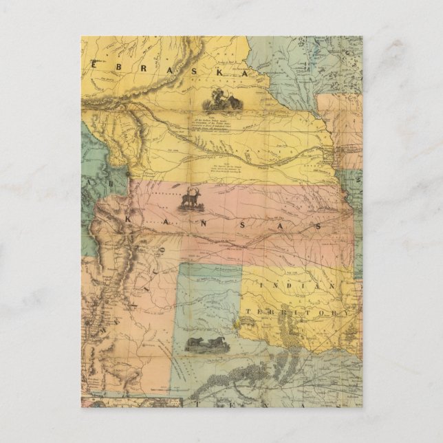 Nebraska and Kansas 2 Postcard (Front)