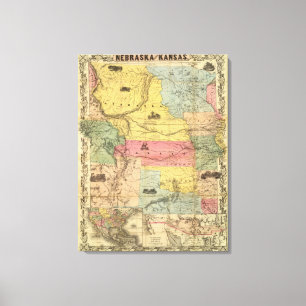 Nebraska and Kansas Canvas Print