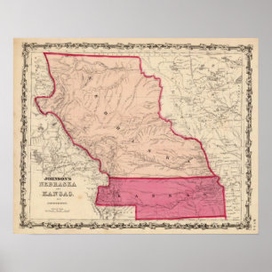 Nebraska and Kansas Poster