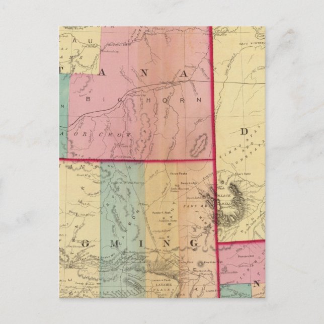 Nebraska and The Dakotas Postcard (Front)
