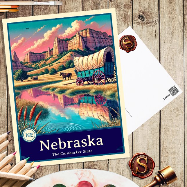 Nebraska | Anime Style Cel Shaded Postcard (Creator Uploaded)