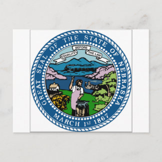 Nebraska Coat of Arms Postcard