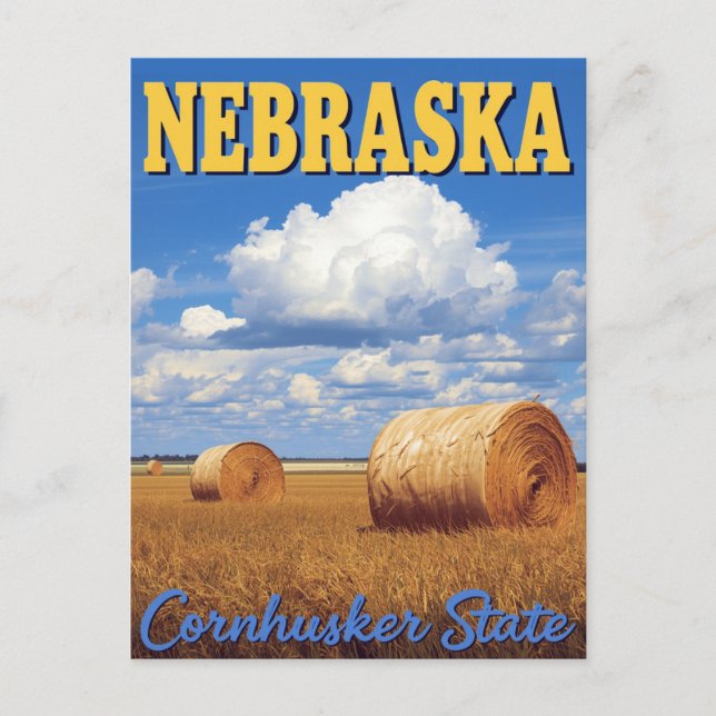 Nebraska Cornhusker State Postcard (Front)
