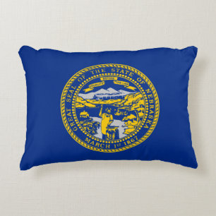 Nebraska Flag Accent Pillow