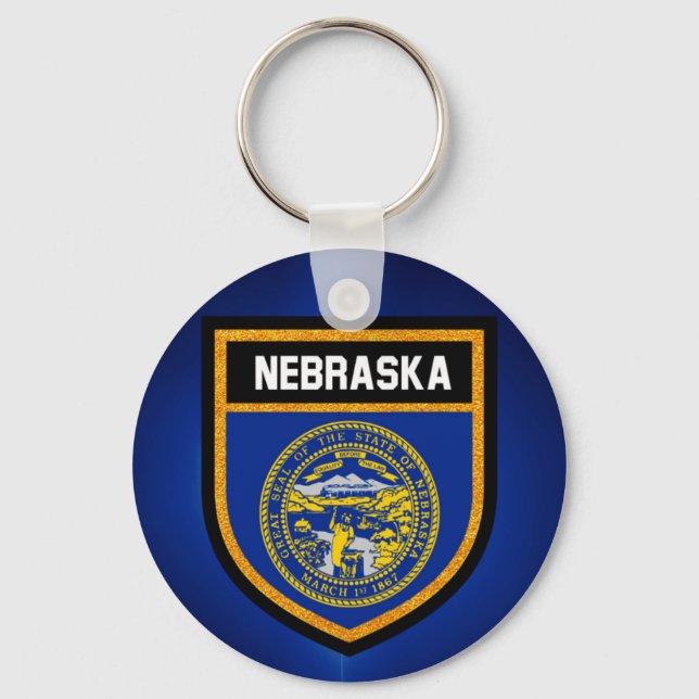 Nebraska Flag Keychain (Front)