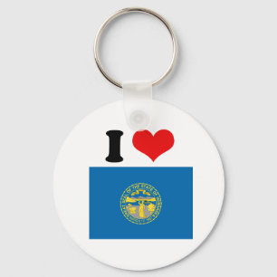 NEBRASKA FLAG KEYCHAIN