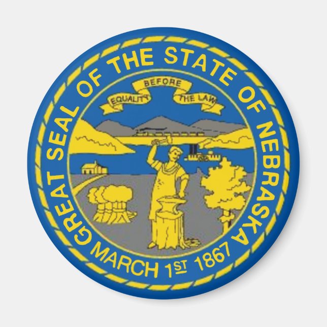 Nebraska Flag Magnet (Front)
