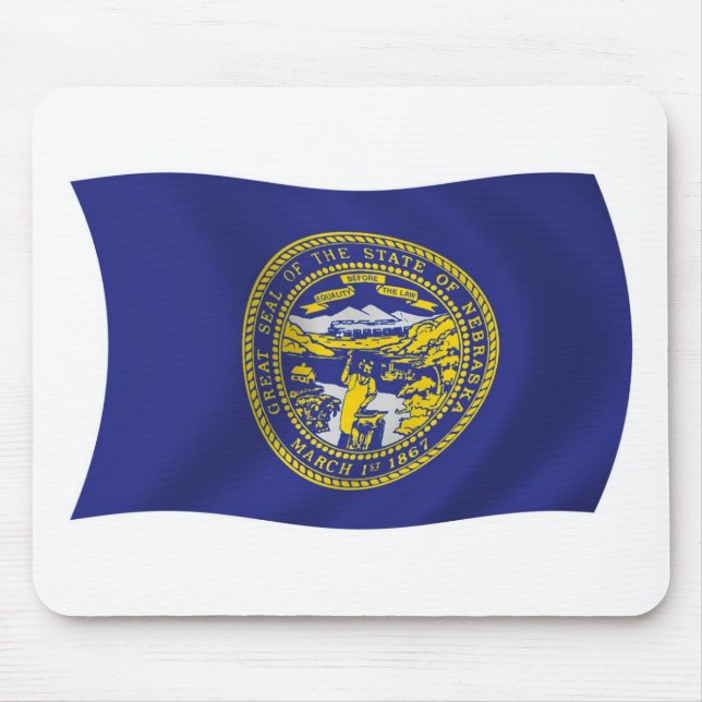 Nebraska Flag Mousepad (Front)
