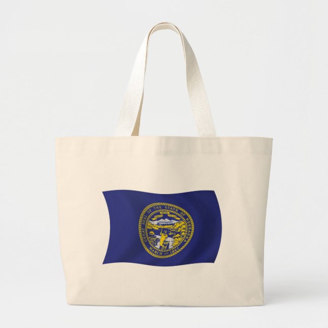 Nebraska Flag Tote Bag (Front)
