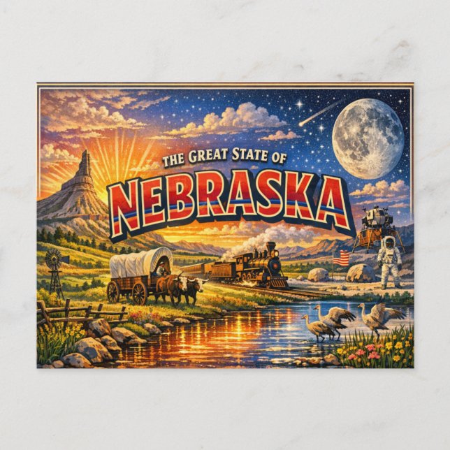 Nebraska Greetings Postcard  (Front)