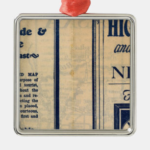 Nebraska Highway Map Metal Ornament