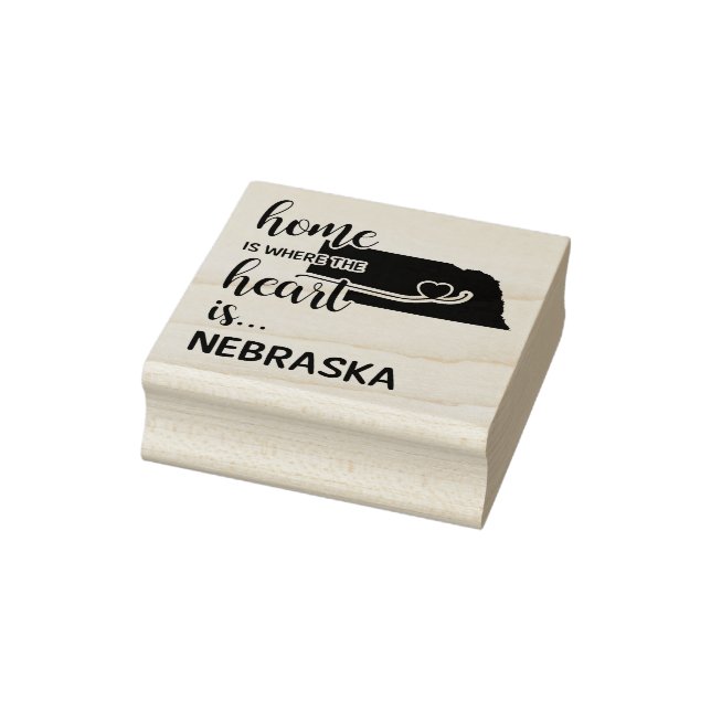 Nebraska home is where the heart is rubber stamp (Stamp)